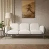 Buy 3-Seater Sofa - Upholstered in Bouclé Fabric - Greda White 61024 - prices