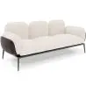 Buy 3-Seater Sofa - Upholstered in Bouclé Fabric - Greda White 61024 - in the UK