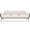 Buy 3-Seater Sofa - Upholstered in Bouclé Fabric - Greda White 61024 - in the UK