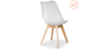 Buy Set of 2 Brielle Scandinavian design chair with cushion - Matt White 58740 in the United Kingdom