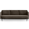 Buy Three-seat Sofa - Velvet Upholstery - Balga Taupe 61026 - in the UK