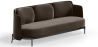 Buy Three-seat Sofa - Velvet Upholstery - Balga Taupe 61026 at MyFaktory