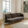 Buy Three-seat Sofa - Velvet Upholstery - Balga Taupe 61026 - prices
