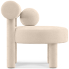 Buy  Armchair - Upholstered in Velvet - Fera White 60696 in the United Kingdom
