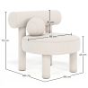 Buy Armchair - Upholstered in Bouclé - Fera White 60697 - in the UK