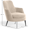 Buy Contemporary Style Upholstered Velvet Design Armchair - Saqua White 61046 - prices