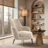 Buy Contemporary Style Upholstered Velvet Design Armchair - Saqua White 61046 - prices