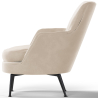 Buy Contemporary Style Upholstered Velvet Design Armchair - Saqua White 61046 home delivery