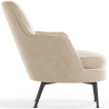 Buy Contemporary Style Upholstered Velvet Design Armchair - Saqua White 61046 in the United Kingdom