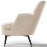 Buy Contemporary Style Upholstered Velvet Design Armchair - Saqua White 61046 in the United Kingdom
