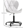 Buy PU Upholstered Office Chair - Black Winka Frame White 61049 home delivery