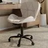 Buy PU Upholstered Office Chair - Black Winka Frame White 61049 in the United Kingdom