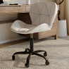 Buy PU Upholstered Office Chair - Black Winka Frame White 61049 in the United Kingdom