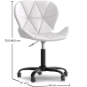Buy PU Upholstered Office Chair - Black Winka Frame White 61049 - in the UK