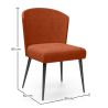 Buy Dining Chair - Upholstered in Velvet - Yerne Brick 61052 home delivery