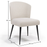 Buy Dining Chair - Upholstered in Bouclé Fabric - Yerne White 61053 at MyFaktory