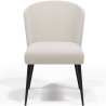 Buy Dining Chair - Upholstered in Bouclé Fabric - Yerne White 61053 - in the UK