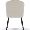 Buy Dining Chair - Upholstered in Bouclé Fabric - Yerne White 61053 in the United Kingdom