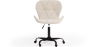 Buy Office chair upholstered in Bouclé fabric - Winka Black Frame White 61055 in the United Kingdom