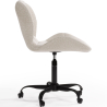 Buy Office chair upholstered in Bouclé fabric - Winka Black Frame White 61055 home delivery