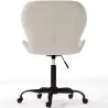 Buy Office chair upholstered in Bouclé fabric - Winka Black Frame White 61055 with a guarantee