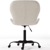Buy Office chair upholstered in Bouclé fabric - Winka Black Frame White 61055 with a guarantee