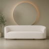 Buy 3/4 Seater Sofa - Upholstered in Bouclé Fabric - Treya White 60661 - prices