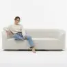 Buy 3/4 Seater Sofa - Upholstered in Bouclé Fabric - Treya White 60661 at MyFaktory