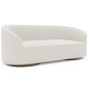 Buy 3/4 Seater Sofa - Upholstered in Bouclé Fabric - Treya White 60661 - prices