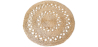 Buy Round Jute Rug - Boho Bali - 100 CM - Nylah Natural 61083 - in the UK