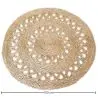 Buy Round Jute Rug - Boho Bali - 100 CM - Nylah Natural 61083 in the United Kingdom