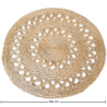 Buy Round Jute Rug - Boho Bali - 120 CM - Nylah Natural 61084 - in the UK