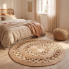 Buy Round Jute Rug - Boho Bali - 120 CM - Nylah Natural 61084 at MyFaktory