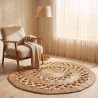 Buy Round Jute Rug - Boho Bali - 120 CM - Nylah Natural 61084 - prices