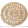 Buy Round Jute Rug - Boho Bali - 120 CM - Nylah Natural 61084 in the United Kingdom