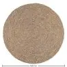Buy Round Jute Rug - Boho Bali - 120 CM - Jenón Natural 61087 in the United Kingdom