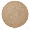 Buy Round Jute Rug - Boho Bali - 150 CM - Jenón Natural 61088 - prices