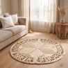 Buy Round Jute Rug - Boho Bali - 150 CM - Aditya Natural 61091 in the United Kingdom