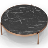 Buy Black Marble Coffee Table - 50cm Diameter - Louy Black 61093 at MyFaktory