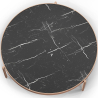 Buy Black Marble Coffee Table - 50cm Diameter - Louy Black 61093 home delivery