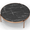 Buy Black Marble Coffee Table - 90cm Diameter - Louy Black 61094 at MyFaktory