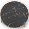 Buy Black Marble Coffee Table - 90cm Diameter - Louy Black 61094 home delivery