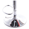 Buy Swivel Chromed Metal Straight Back Bar Stool - Height Adjustable Red 54005 - in the UK