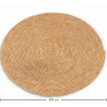 Buy Round jute rug - Boho Bali - 100 CM - Nisha Natural 61070 in the United Kingdom