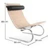 Buy PY8 Lounge Chair Design Boho Bali - Cane Rattan 16831 - in the UK