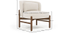 Buy Bouclé Fabric and Wood Armchair - Ebbe White 61135 at MyFaktory