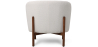 Buy Bouclé Fabric and Wood Armchair - Ebbe White 61135 - prices