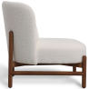 Buy Bouclé Fabric and Wood Armchair - Ebbe White 61135 in the United Kingdom