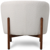 Buy Bouclé Fabric and Wood Armchair - Ebbe White 61135 home delivery