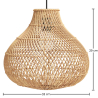 Buy Rattan Ceiling Lamp - Bali Boho Hanging Lamp - Gehe Natural 61136 home delivery